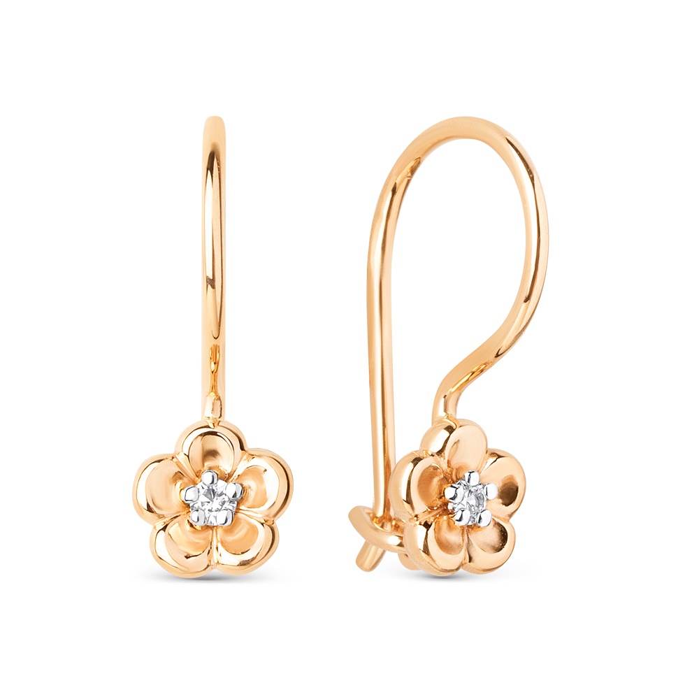 

Серьги из золота 585Gold 602002032, фианит, 602002032