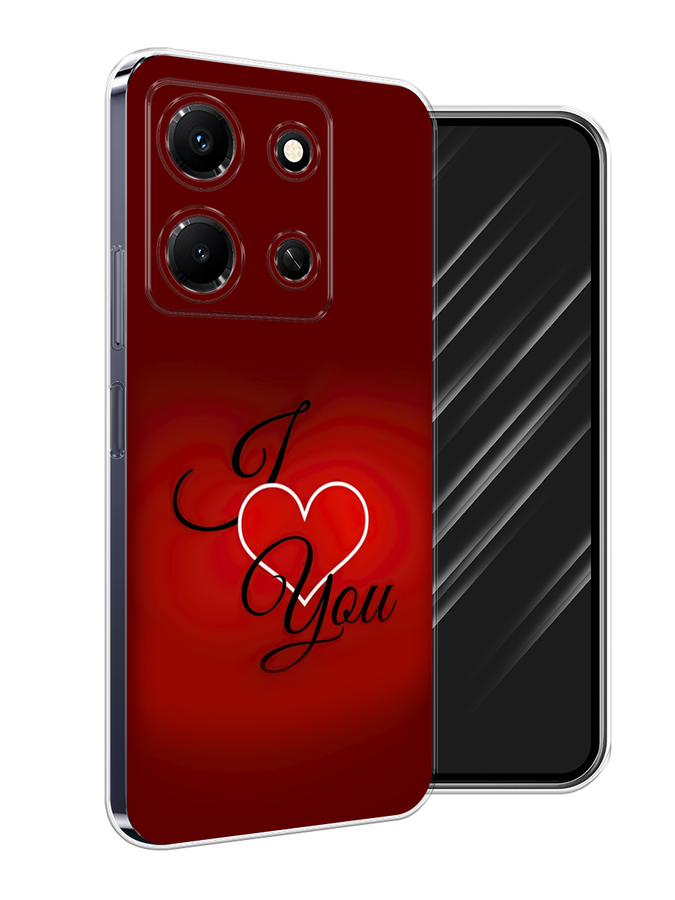 

Чехол Awog на Infinix Note 30i "I love you 3", Красный;бордовый;черный, 3104350-6