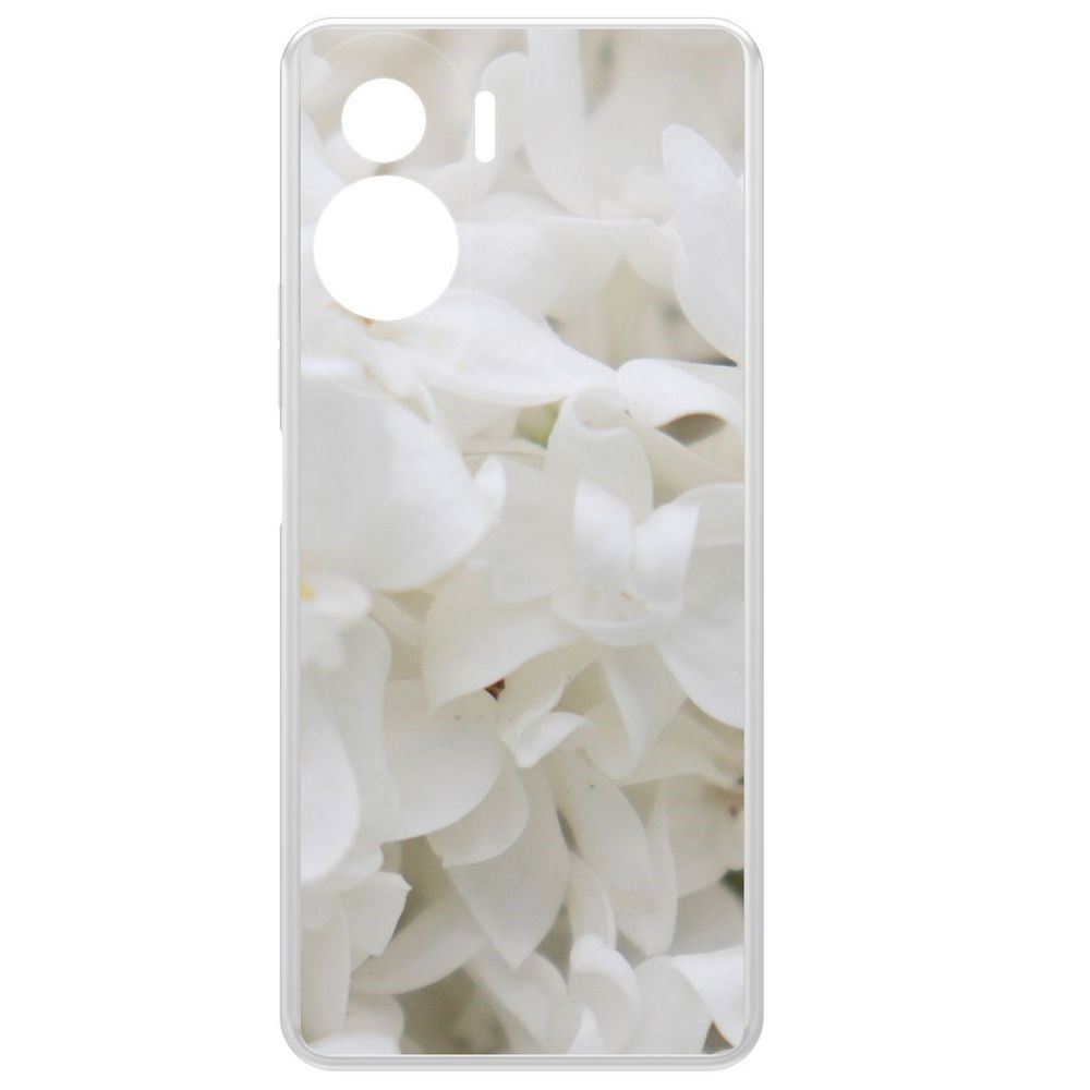 

Чехол-накладка Krutoff Clear Case Белые лилии для Honor X50i, Прозрачный
