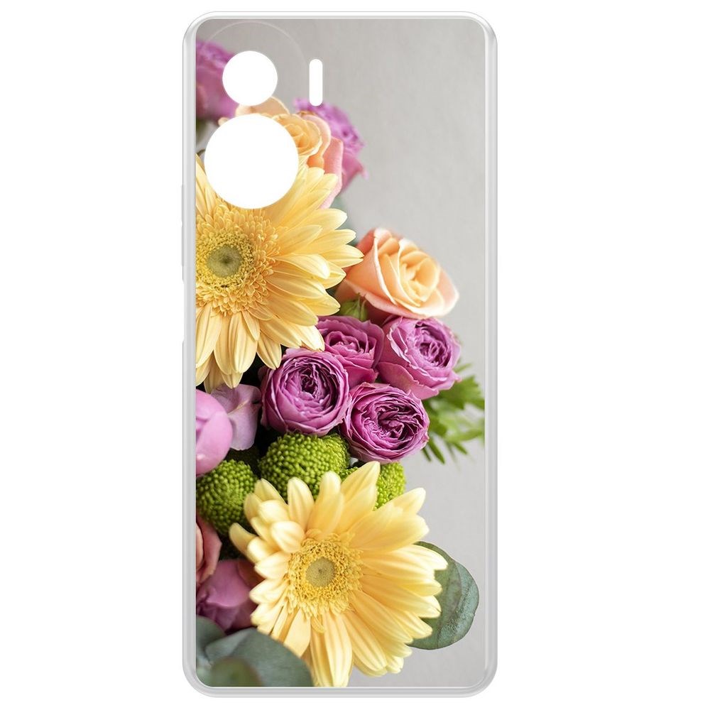 

Чехол-накладка Krutoff Clear Case Букет для Honor X50i, Прозрачный