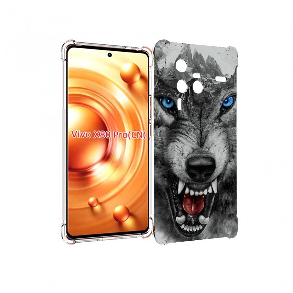 

Чехол MyPads Волк-частица мужской для Vivo X80 Pro, Прозрачный, Tocco