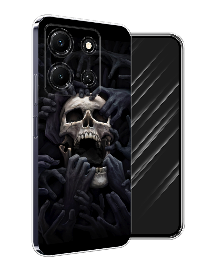 

Чехол Awog на Infinix Note 30i "Череп 29", Черный;серый, 3104350-9