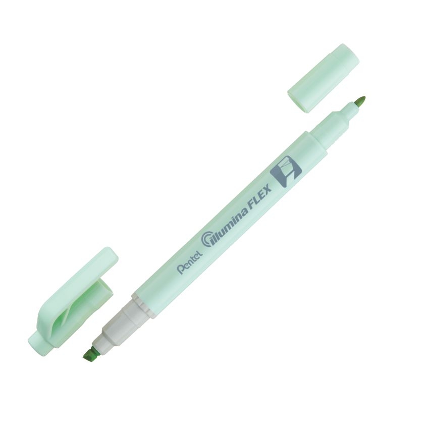 

Текстовыделитель двусторонний Pentel Illumina Flex 1-3,5мм пастельный зеленый SLW11P