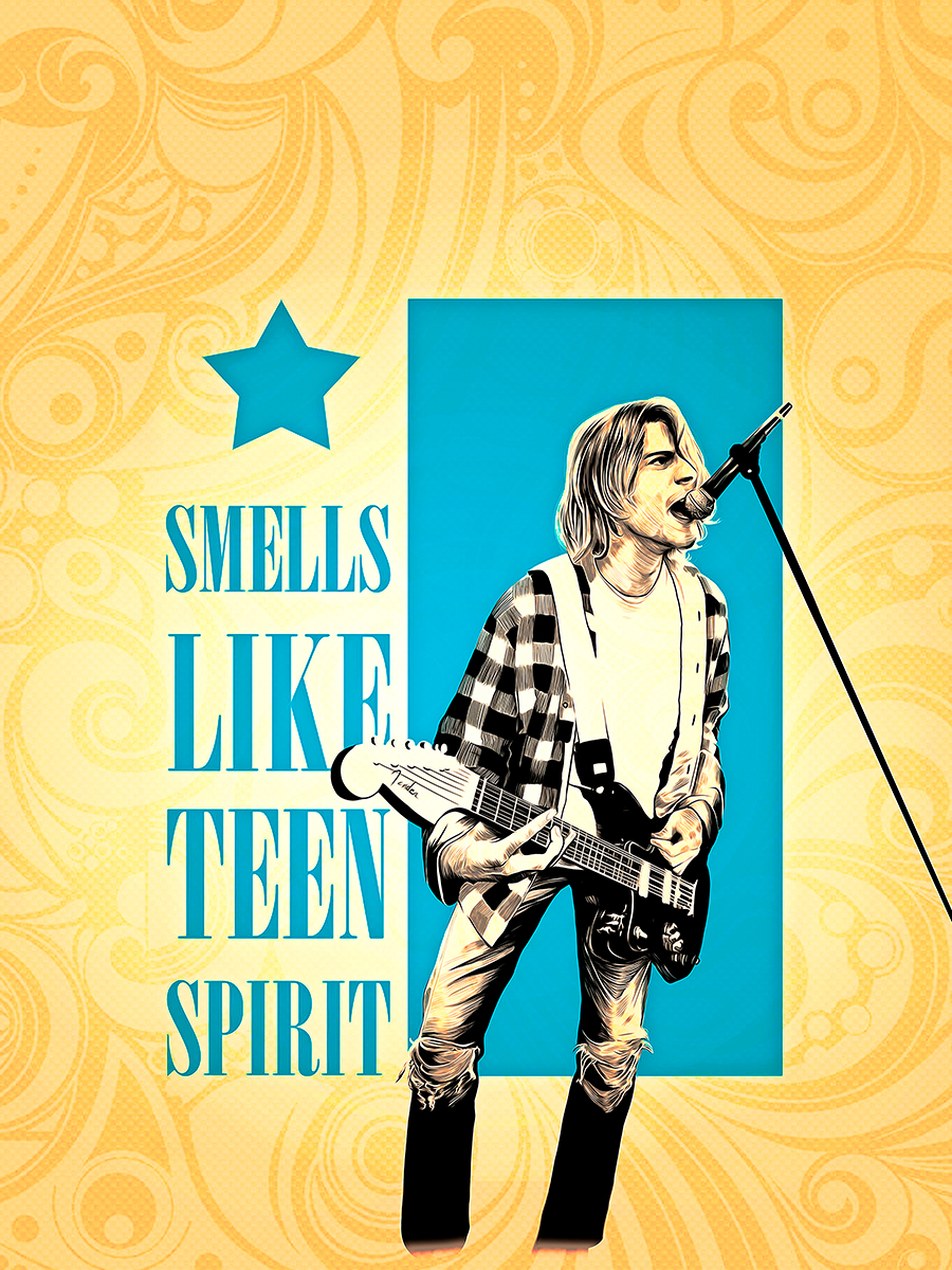 

Постер DRABS А3 Smells like teen spirit оранж