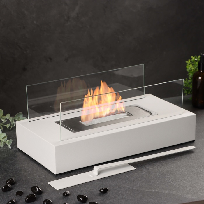 

Биокамин настольный 35х18х15см, белый