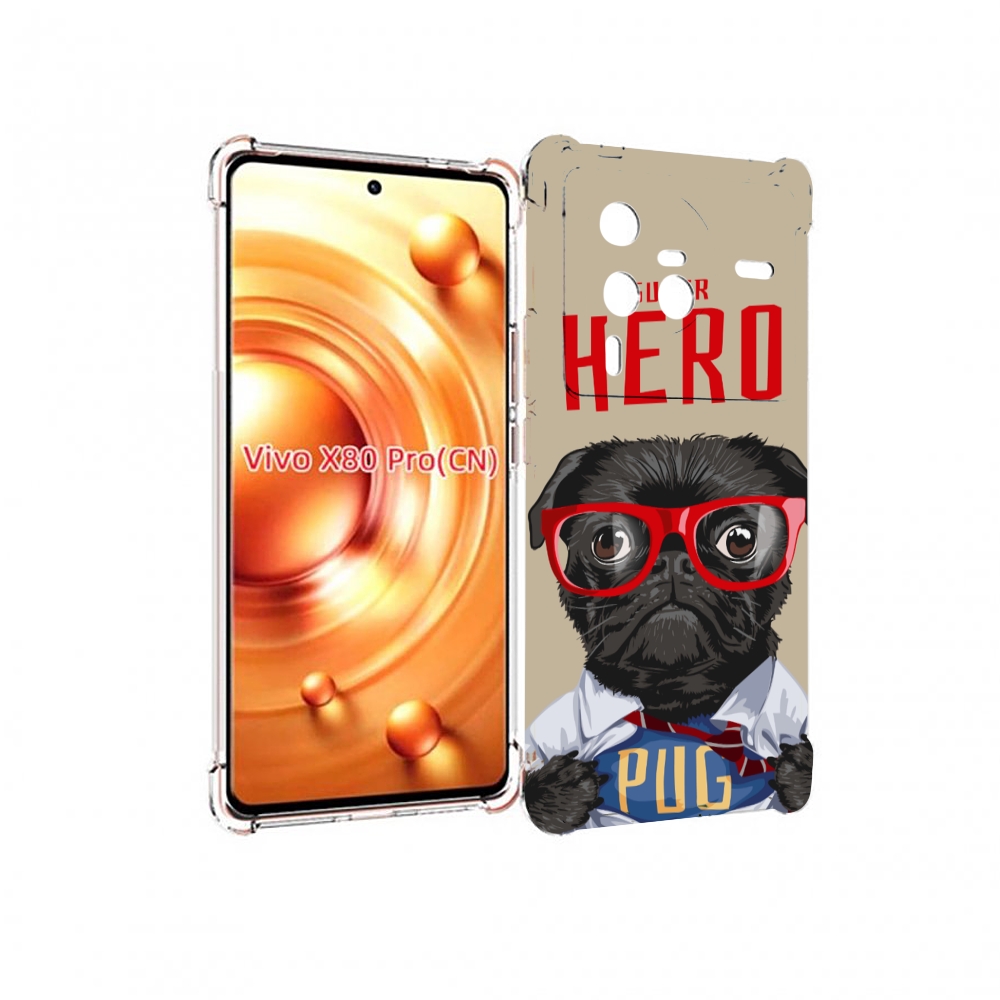 

Чехол MyPads Герой-PUG для Vivo X80 Pro, Прозрачный, Tocco