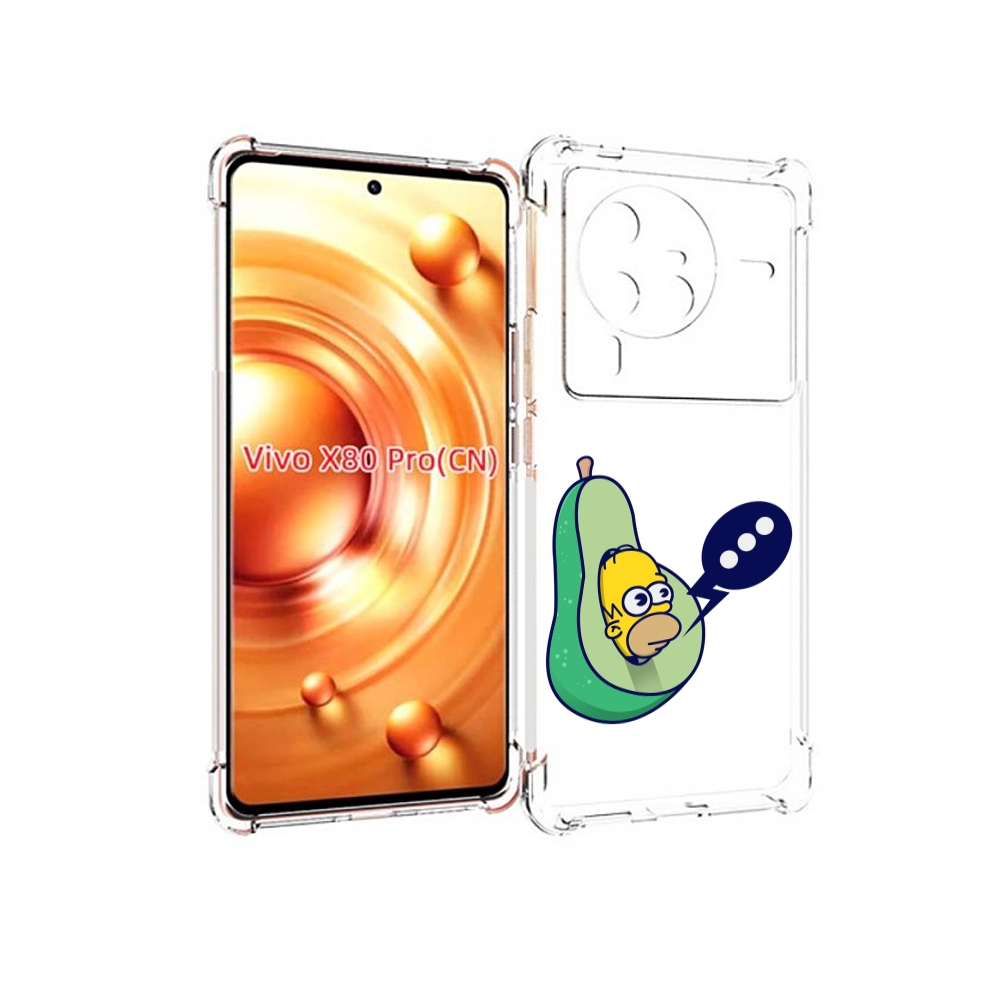 

Чехол MyPads Гомер-авокадо для Vivo X80 Pro, Прозрачный, Tocco