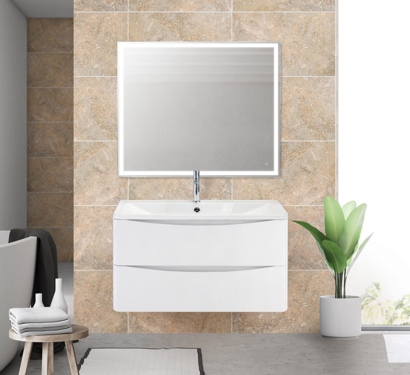 фото Тумба для комплекта belbagno acqua-1000-2c-so-bl bianco lucido