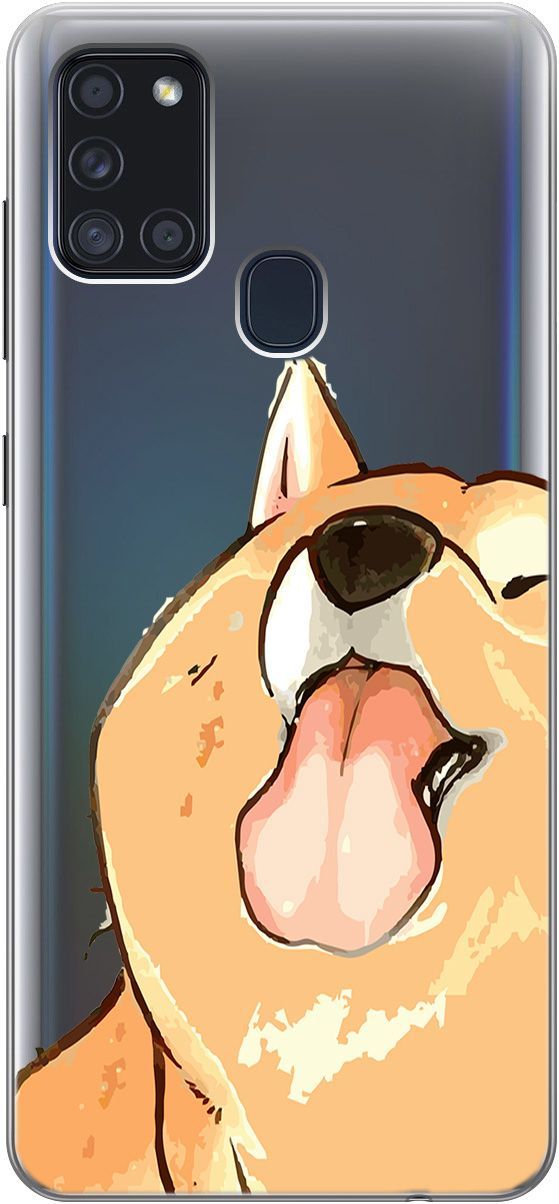 

Силиконовый чехол на Samsung Galaxy A21s "Shiba" прозрачный, Прозрачный;бежевый, 5363