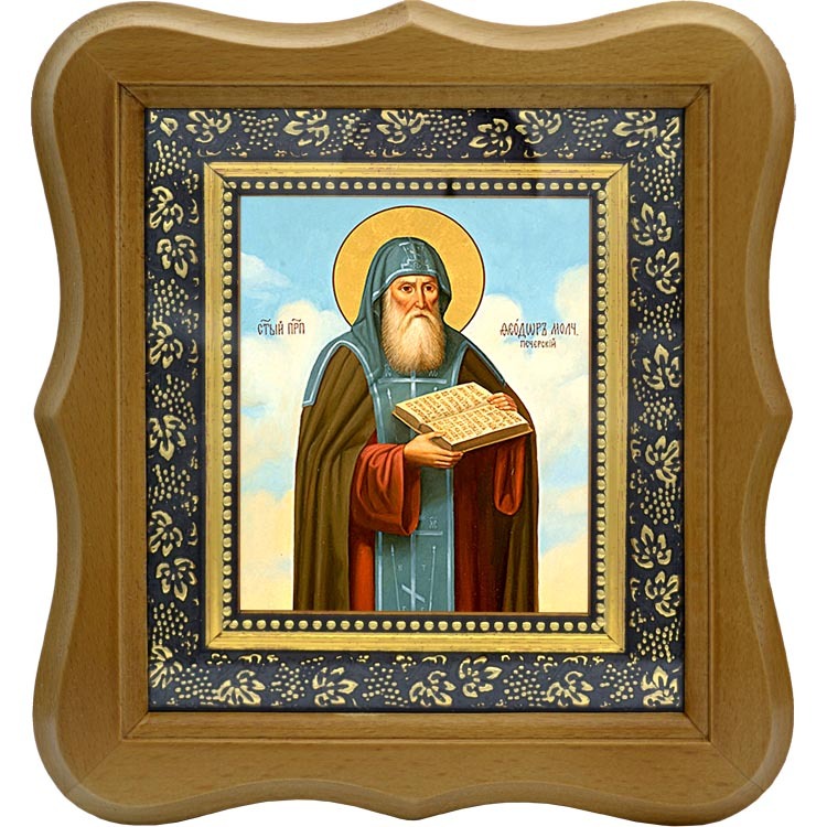 

Феодор Печерский, Молчаливый, Преподобный. Икона на холсте.