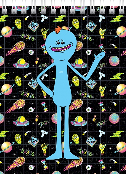 

Блокнот на гребне Hatber Rick and Morty А6 40 листов, клетка 5 шт