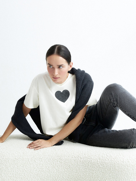 

Футболка женская ZARINA 2460500400 белая 2XL, 2460500400