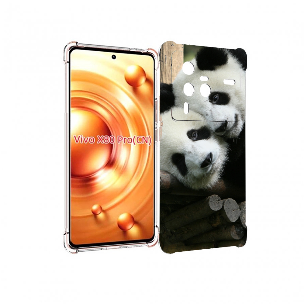 

Чехол MyPads Две-панды для Vivo X80 Pro, Прозрачный, Tocco