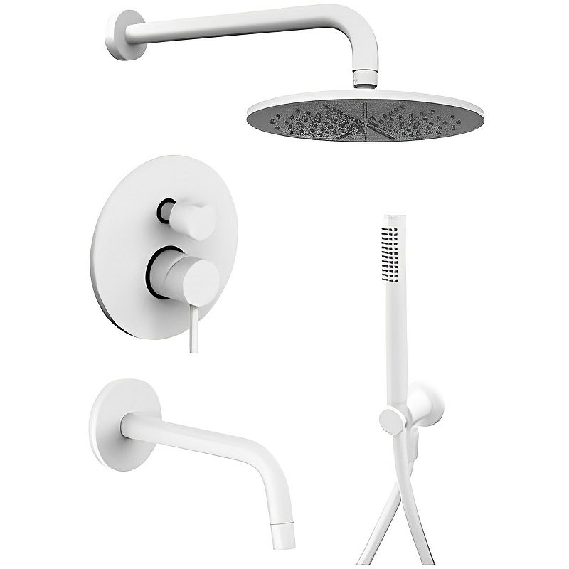 

Душевая система Paffoni Light KITLIG019BO045 Белая матовая