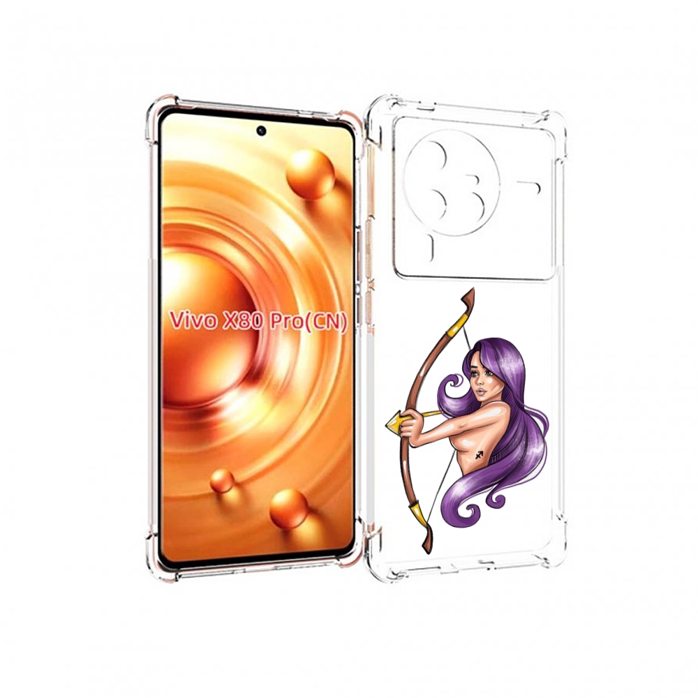 

Чехол MyPads Девушка-Стрелец женский для Vivo X80 Pro, Прозрачный, Tocco