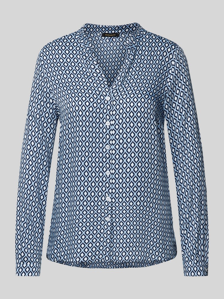 

Блуза женская MORE & MORE 41912446 синяя 34 EU, Синий, 41912446