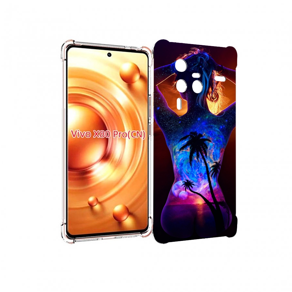

Чехол MyPads Девушка-и-пальмы женский для Vivo X80 Pro, Прозрачный, Tocco