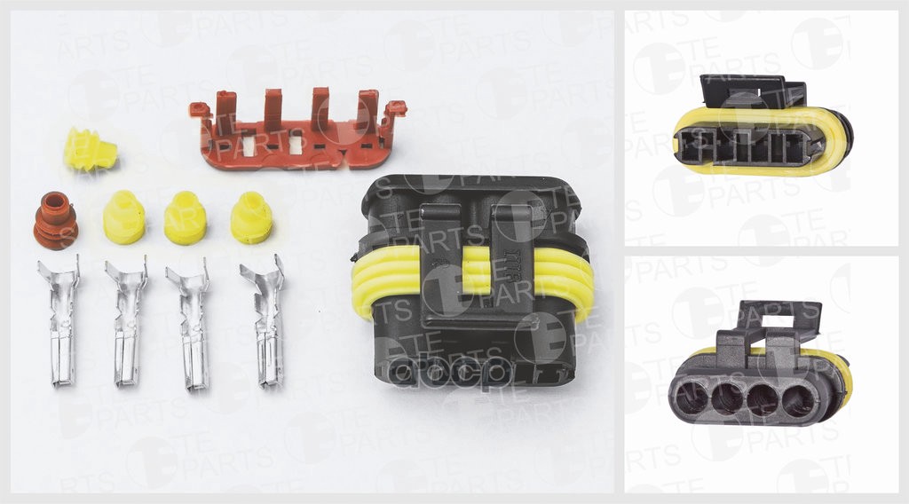 

Разъём 4х Контактный Универсальный (Ответная Часть 7811046)( 4-Pin, 4+1 Уплотнение, Фиксат