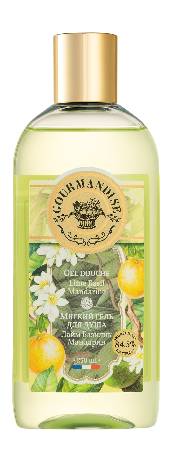 Мягкий гель для душа с ароматом лайма Gourmandise Gel Douche Lime Basil Mandarine