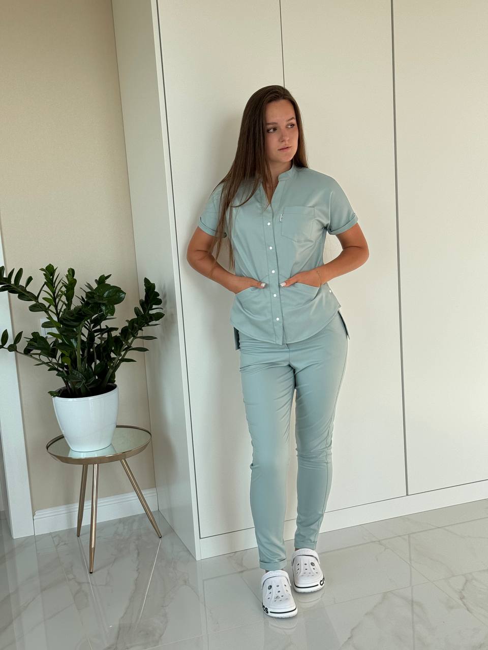 

Костюм медицинский женский Im a Doctor Дарина (кор/рукав) зеленый 44 RU, Дарина (кор/рукав)