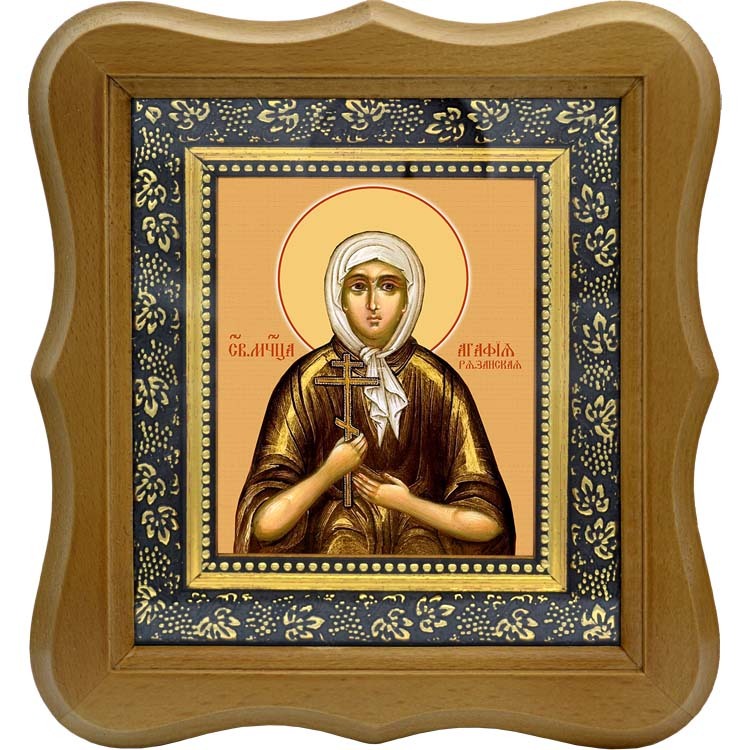 

Агафия Агломазовская (Рязанская) мученица. Икона на холсте.