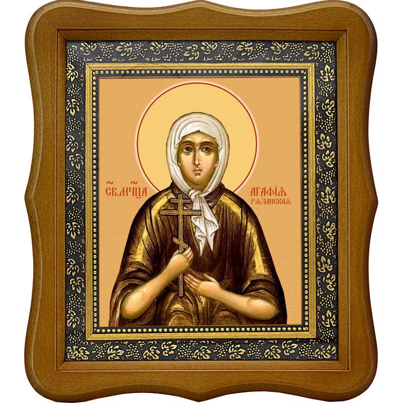 

Агафия Агломазовская (Рязанская) мученица. Икона на холсте.