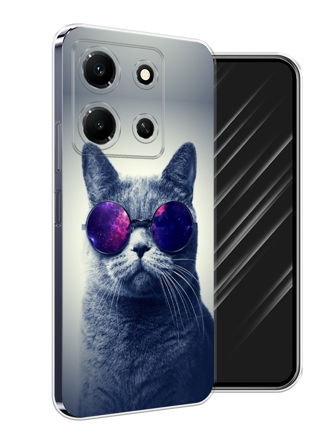 

Чехол Awog на Infinix Note 30i "Космический кот", Бордовый, 3104350-1