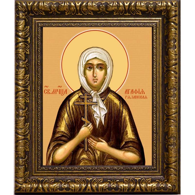 

Агафия Агломазовская (Рязанская) мученица. Икона на холсте.