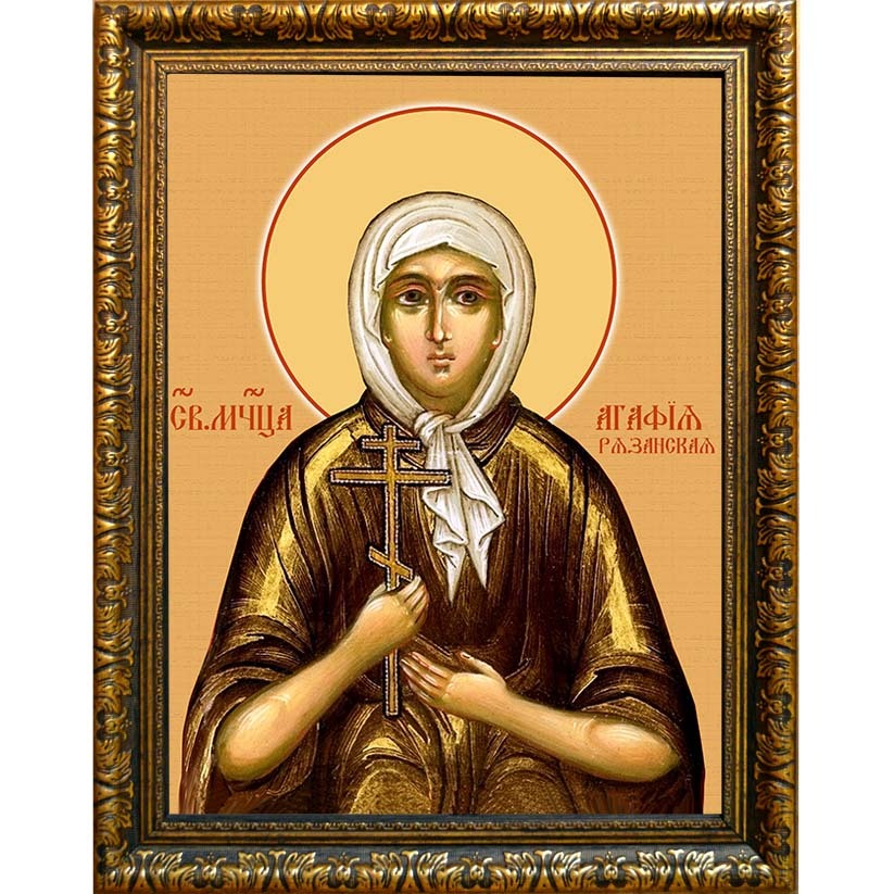 

Агафия Агломазовская (Рязанская) мученица. Икона на холсте.