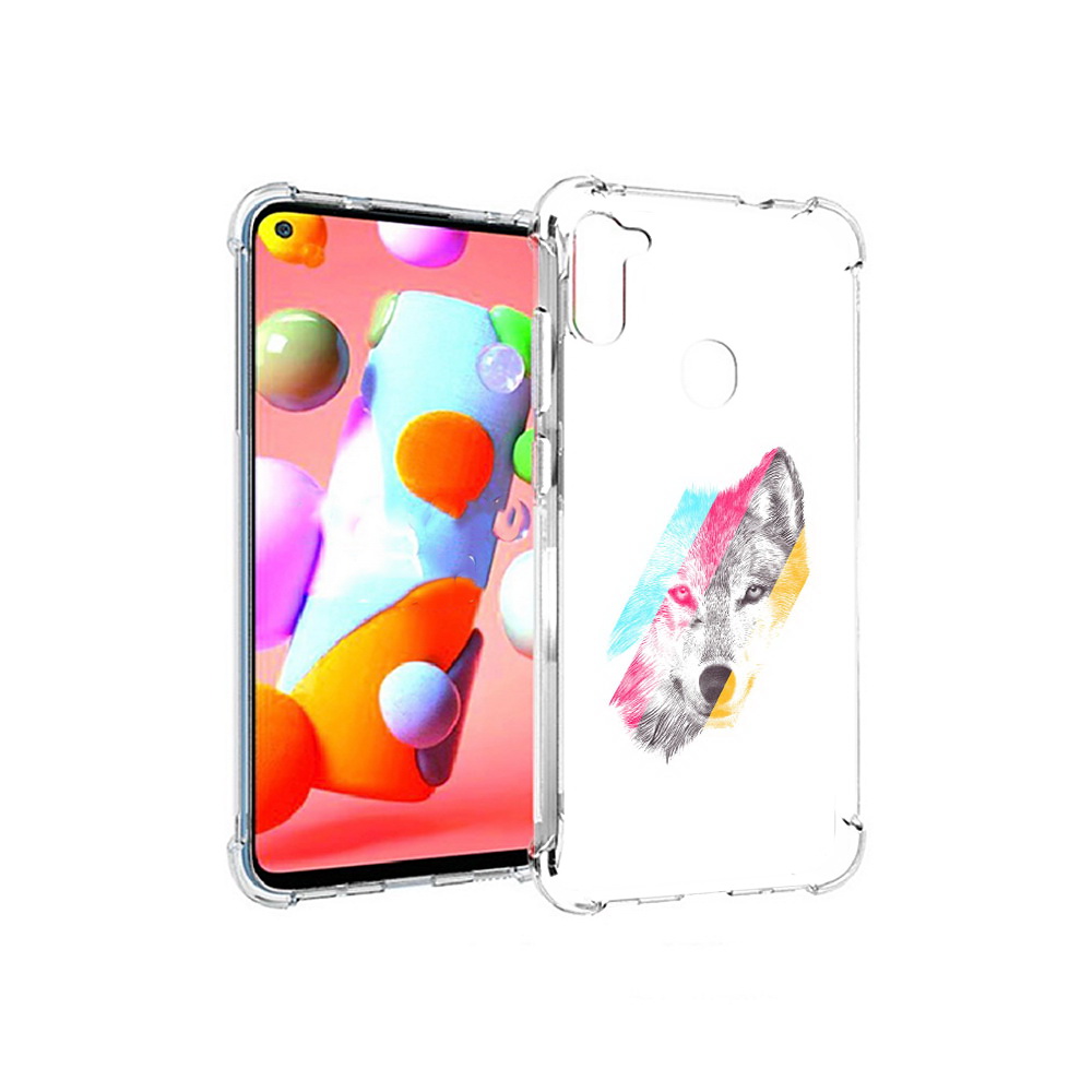 

Чехол MyPads Tocco для Samsung Galaxy A11 волк градиент (PT149913.480.268), Прозрачный, Tocco