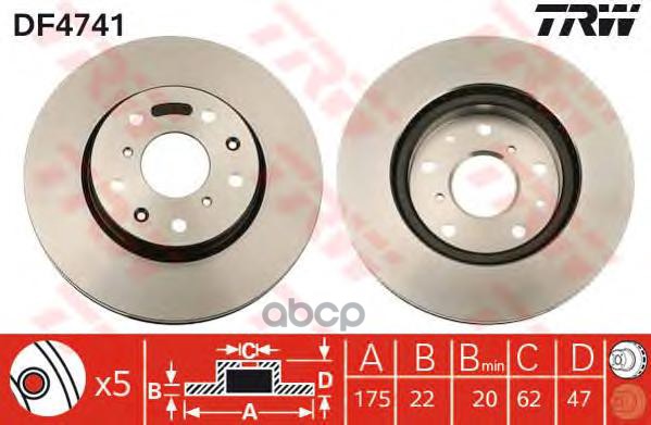 

Df4741_Диск Тормозной Передний Fiat Sedici, Suzuki Sx4 1.5-1.9D 06>