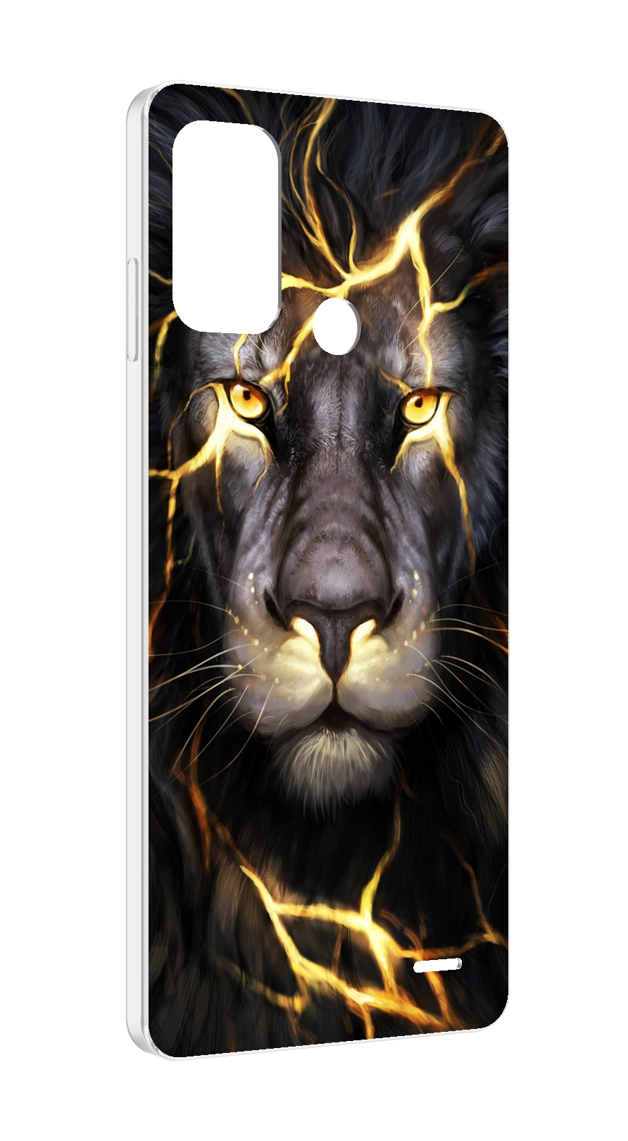 Чехол MyPads Светящийся-лев мужской для ZTE Blade A52