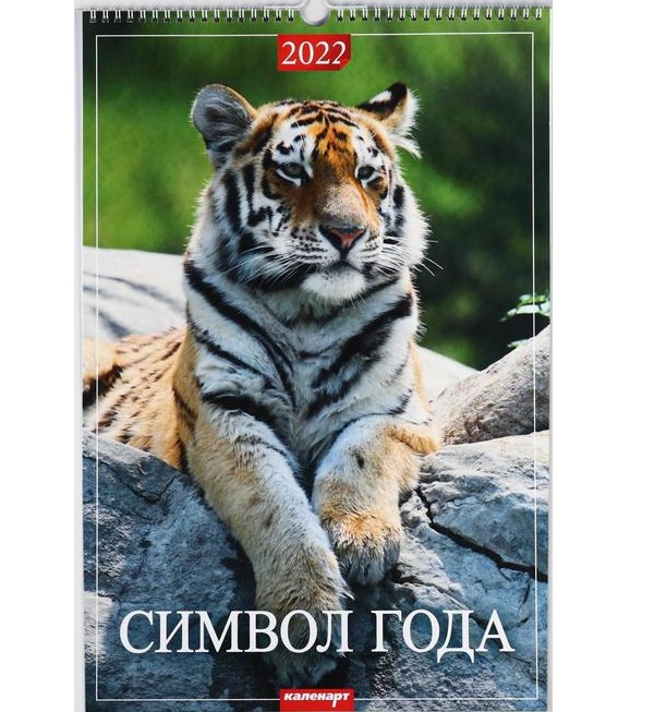 

Календарь настенный перекидной Символ года Вид 2 на 2022 год на евроспирали 320 х 480 мм