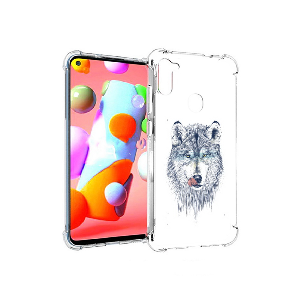 

Чехол MyPads Tocco для Samsung Galaxy A11 голодгый волк (PT149913.480.292), Прозрачный, Tocco