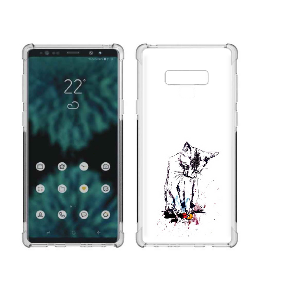 

Чехол MyPads Tocco для Samsung Galaxy Note 9 кот и микки (PT115235.598.399), Прозрачный, Tocco