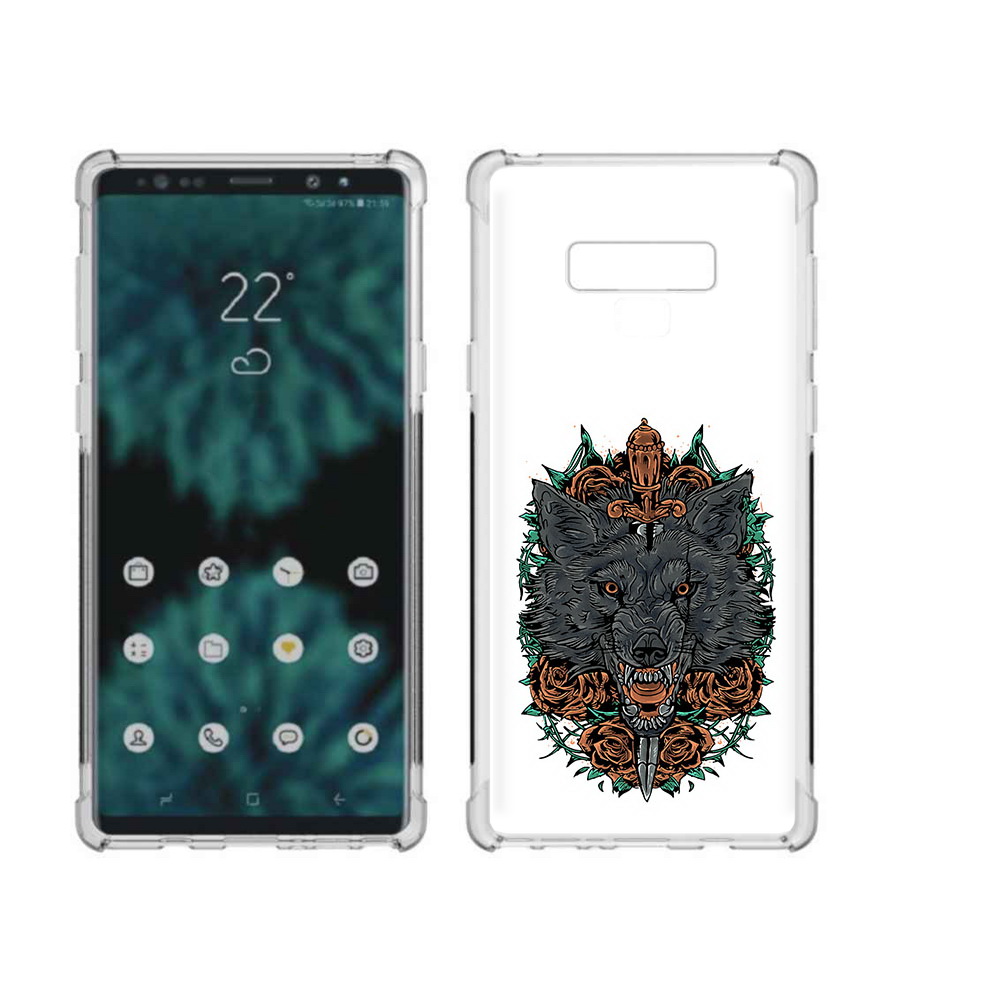 

Чехол MyPads Tocco для Samsung Galaxy Note 9 красивый злой волк (PT115235.598.409), Прозрачный, Tocco