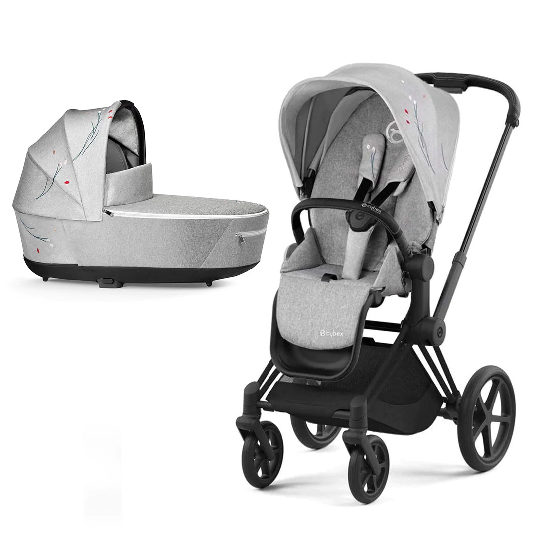 

Коляска 2в1 Cybex Priam VI Koi шасси Mattblack, Priam IV Koi 2в1