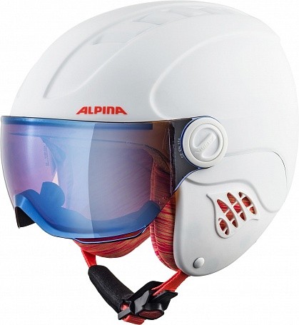 

Зимний шлем с визором Alpina Carat le visor HM white/flamingo matt