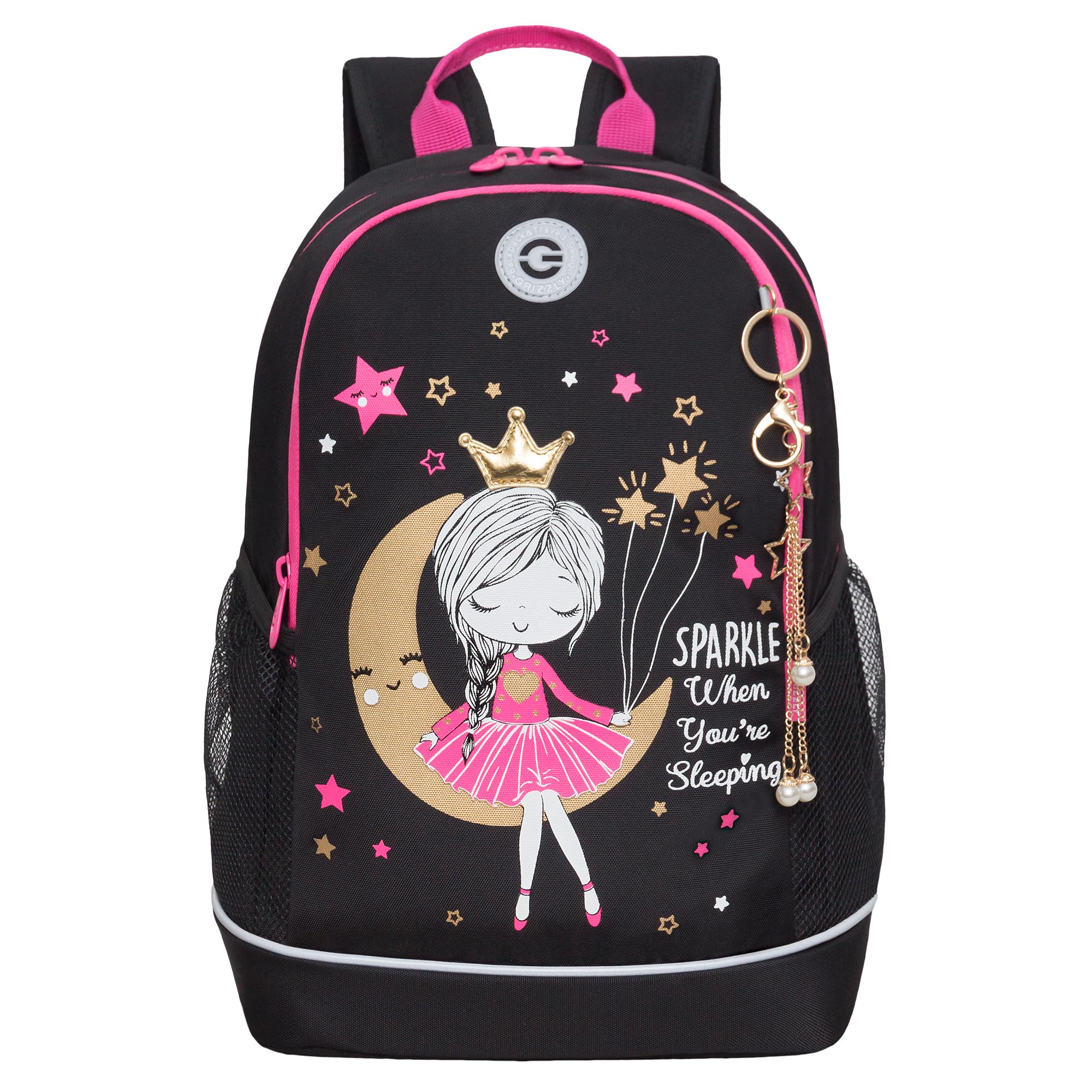 Рюкзак школьный GRIZZLY с карманом для ноутбука 13, 2 отделения, для девочки, RG-463-1 2