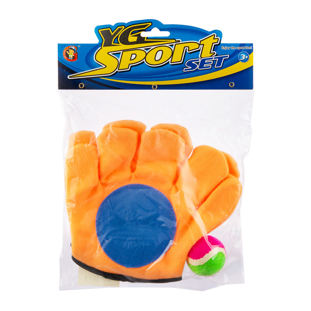 YG Sport Игра на открытом воздухе Мячеловка мяч, перчатка-липучка 24 см - 2 шт., в ассорт.