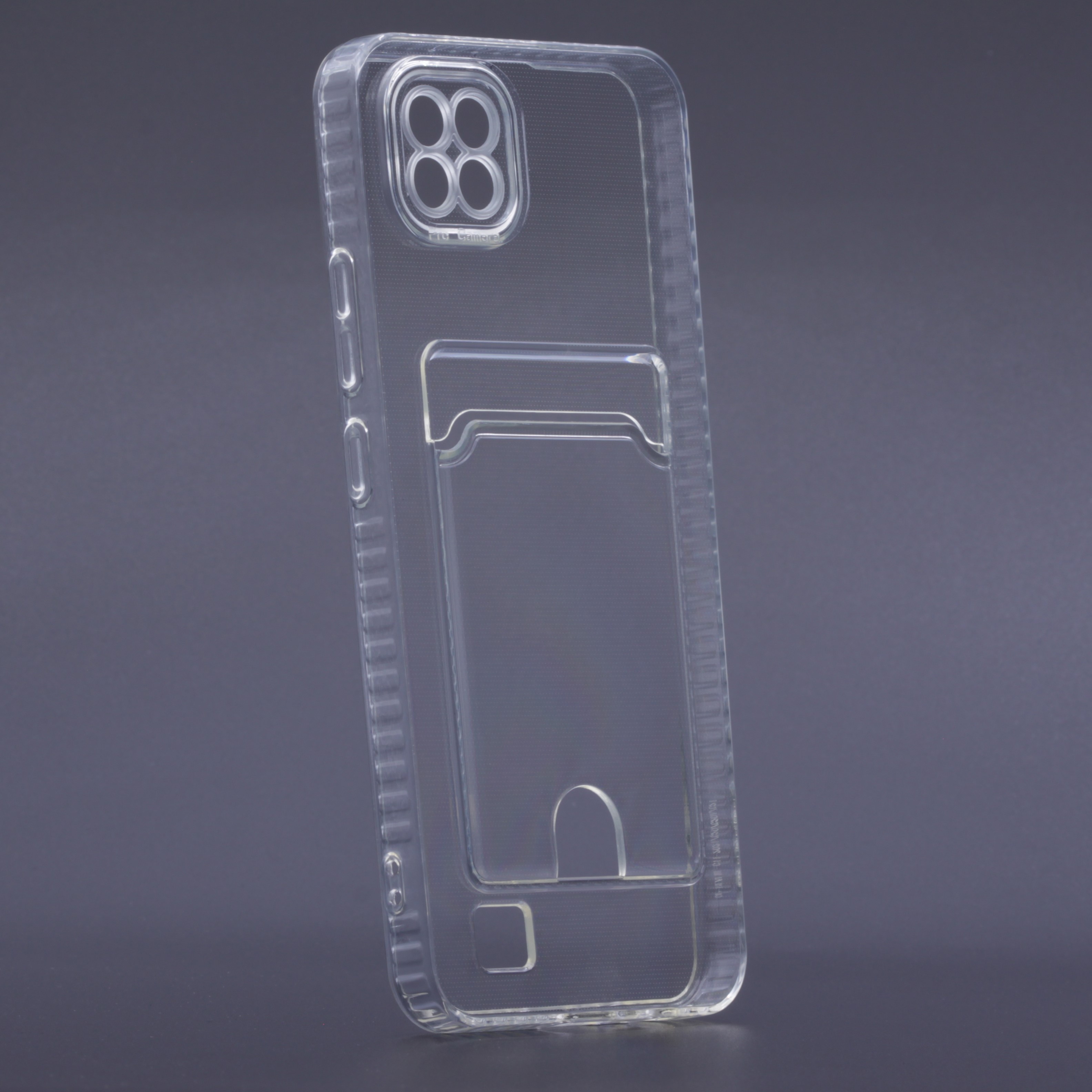 Силиконовый чехол с карманом для карт Realme C20, прозрачный