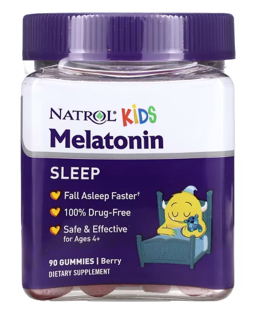 Мелатонин Natrol для детей, ягодный вкус, 90 жевательных конфет  - купить