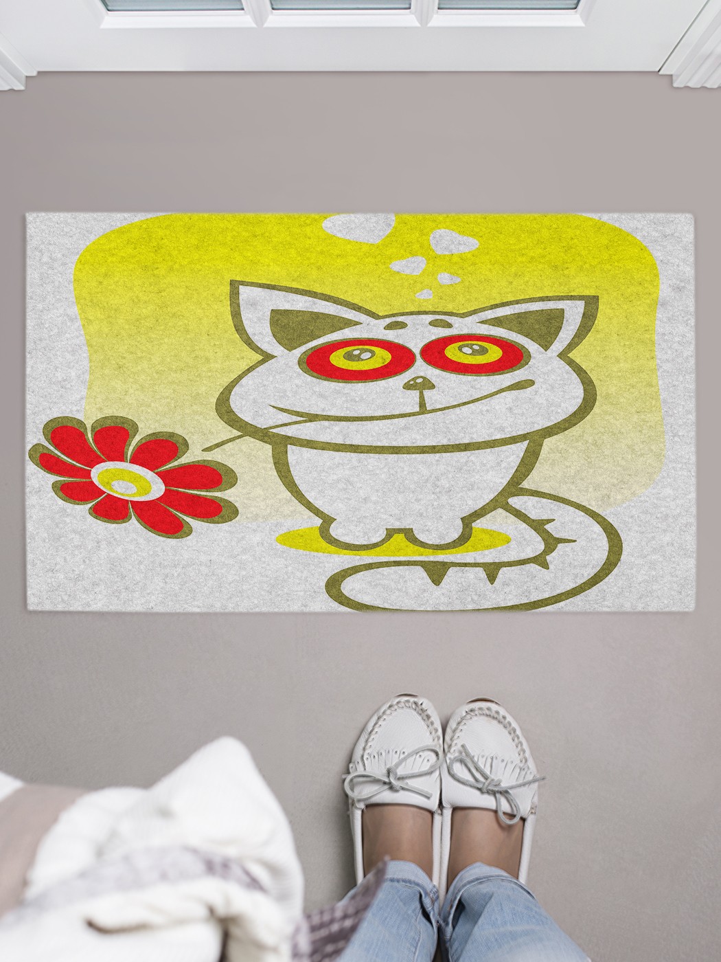 

Придверный коврик в прихожую для обуви, на резиновой основе, 75x45 см door_43417 JoyArty