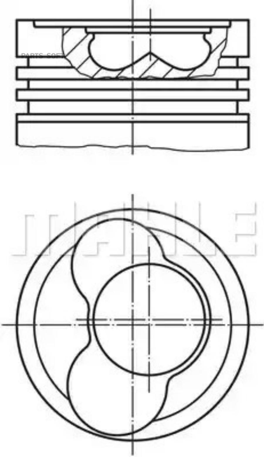 

Поршень комплект VW T4/LT II 28-46 /D=81,51mm KNECHT/MAHLE 0305902