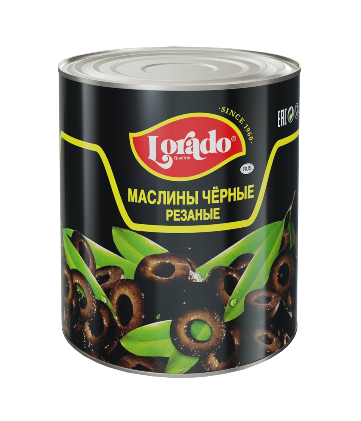 Маслины черные резаные, Lorado, 1 шт. по 3100 мл