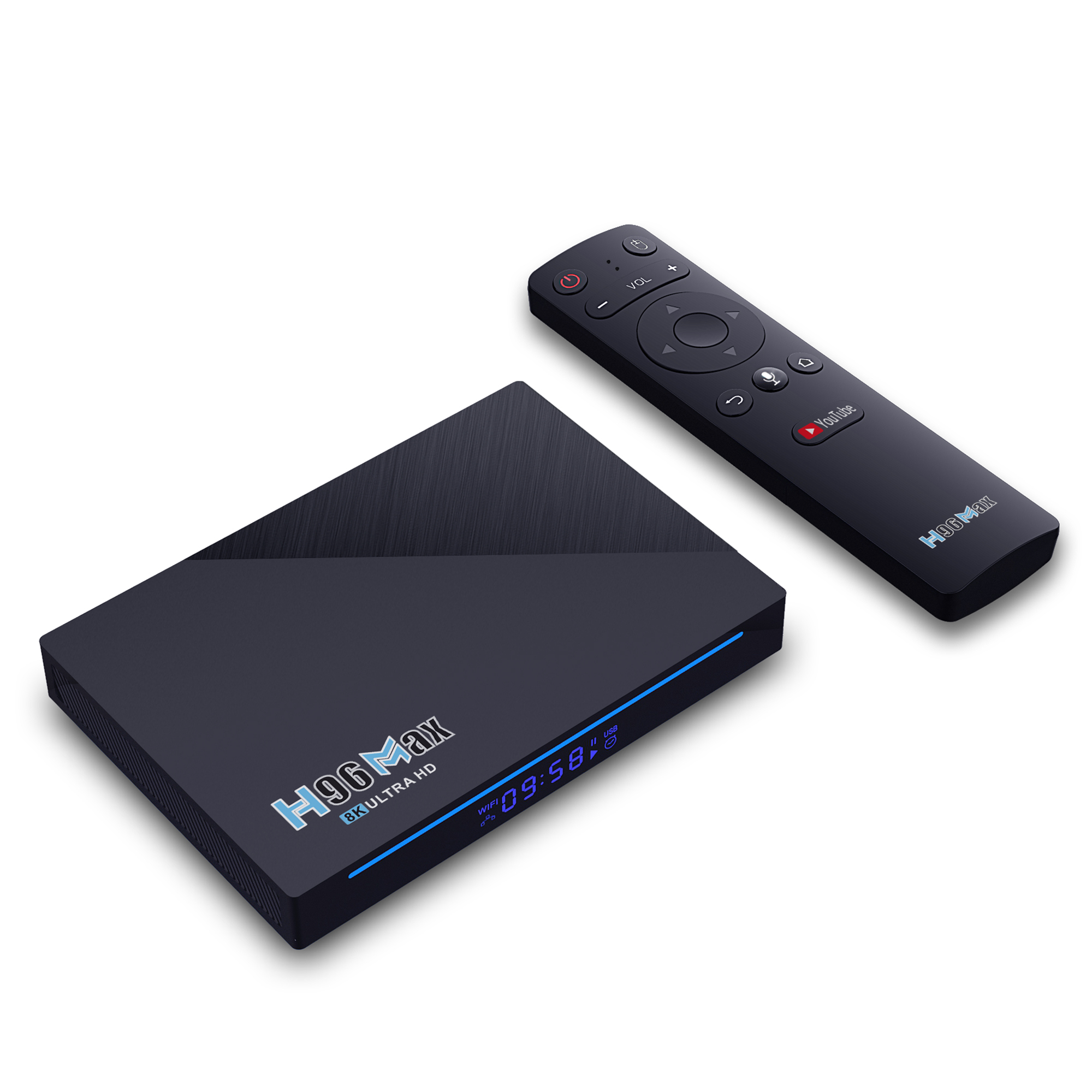 фото Смарт тв приставка onetech h96 max rk3566 ultra hd tv box 4/32 гб андроид 11.0