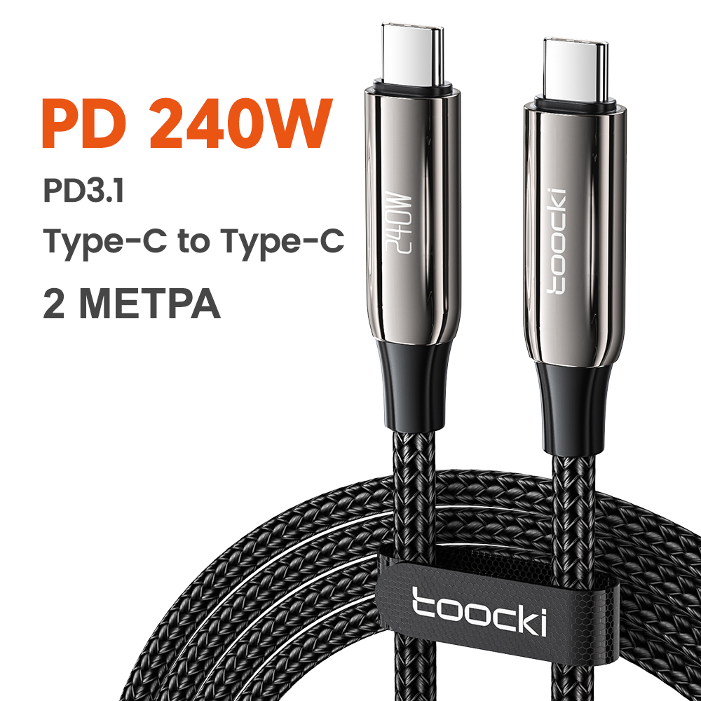 Кабель USB Type-C-USB Type-C Toocki TXCTT3-LXA01 2 м черный