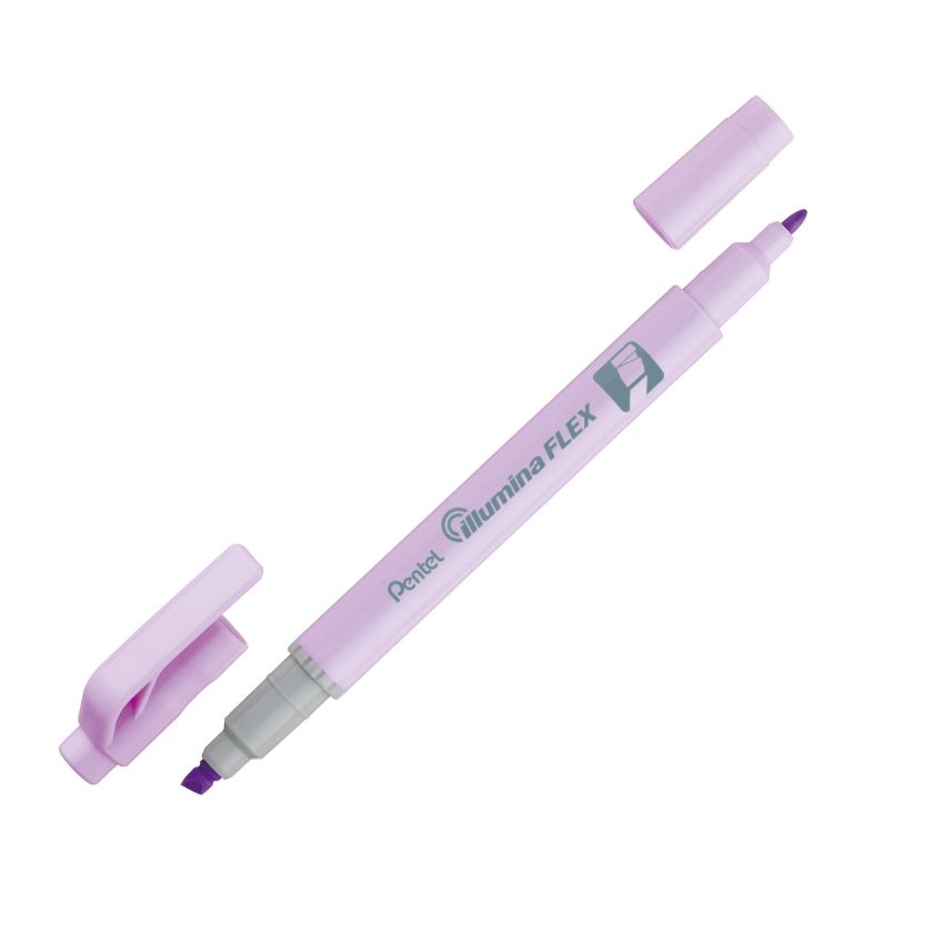 Текстовыделитель двусторонний Pentel Illumina Flex 1-3,5мм пастельный фиолетовый SLW11P