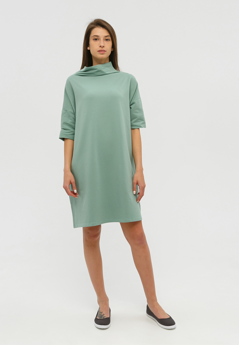 Платье женское Konwa 0560 зеленое 46 RU