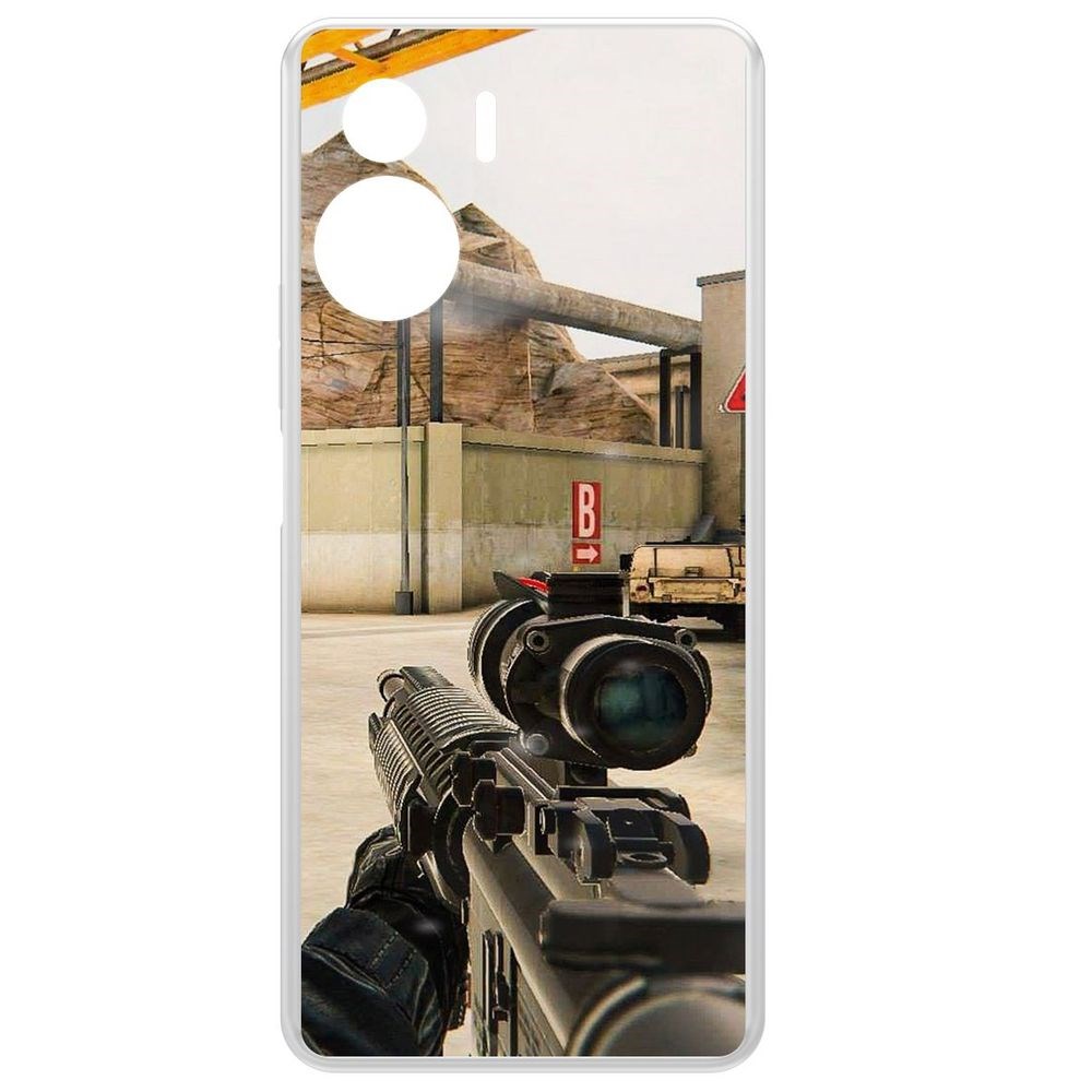 

Чехол-накладка Krutoff Clear Case Cтандофф 2 (Standoff 2) - Оптика для Honor X50i, Прозрачный
